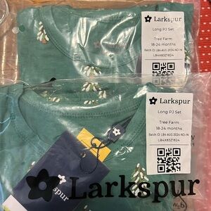 NWT larkspur bamboo Christmas pj’s 18-24